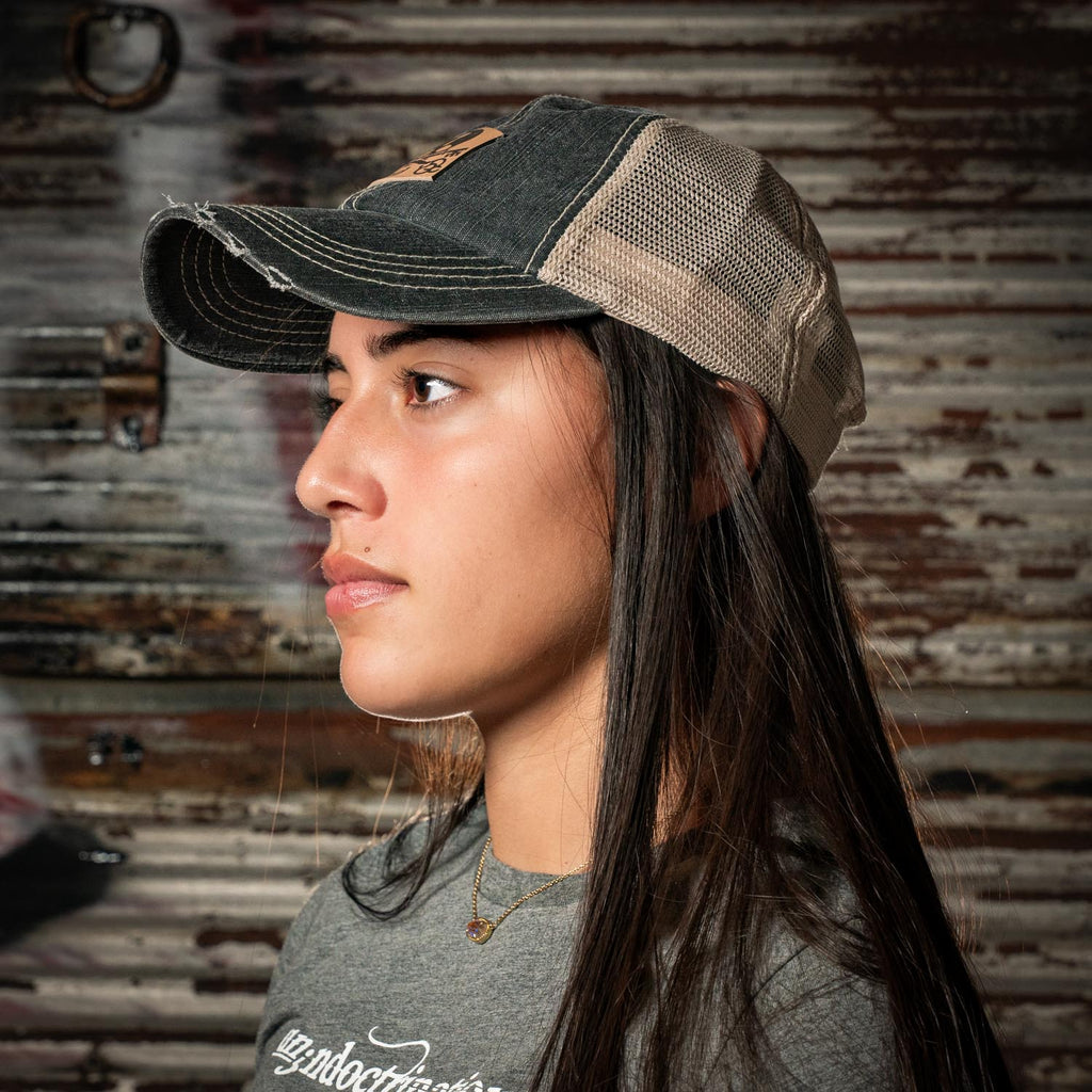 6 Panel Herringbone Low-Profile Distressed Cap