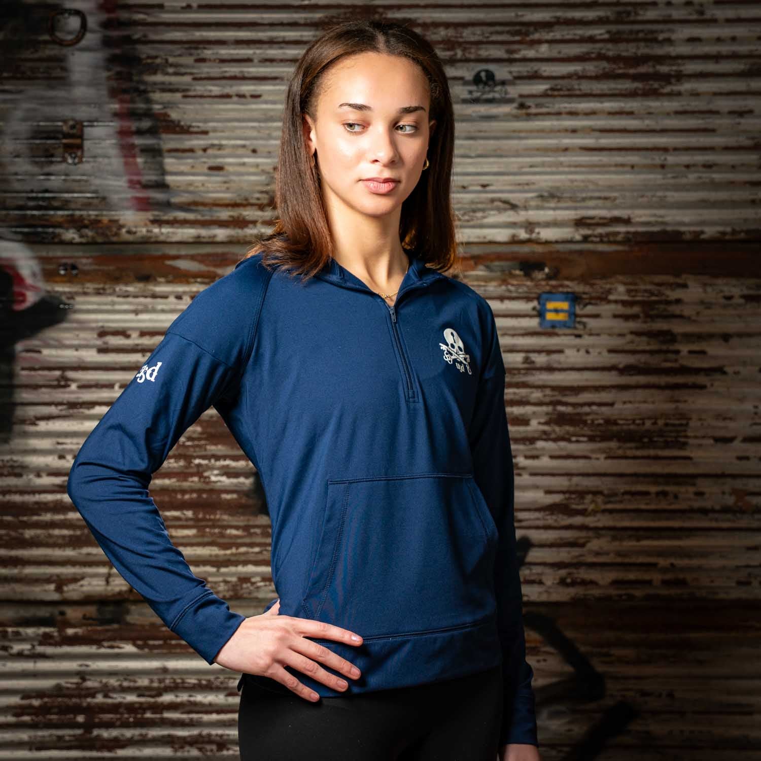 Women’s Half-Zip Lightweight Athletic Hoodie