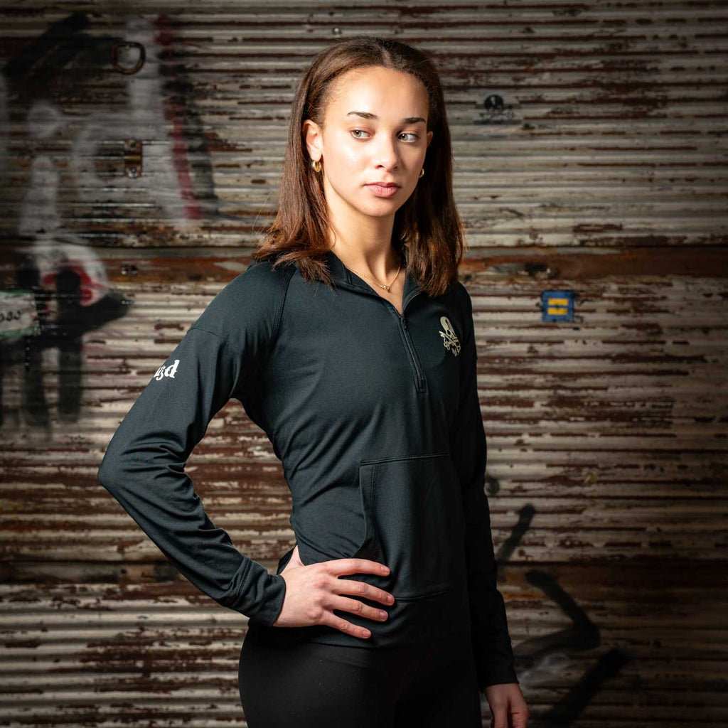Women’s Half-Zip Lightweight Athletic Hoodie