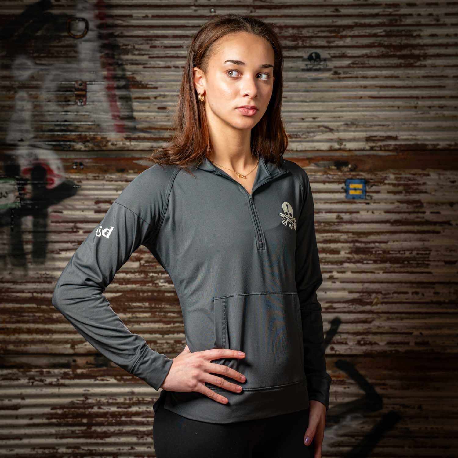 Women’s Half-Zip Lightweight Athletic Hoodie