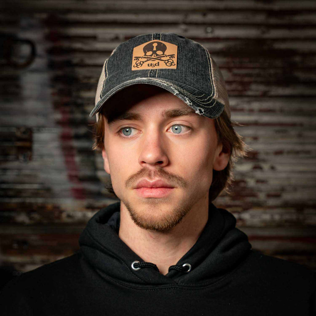 6 Panel Herringbone Low-Profile Distressed Cap